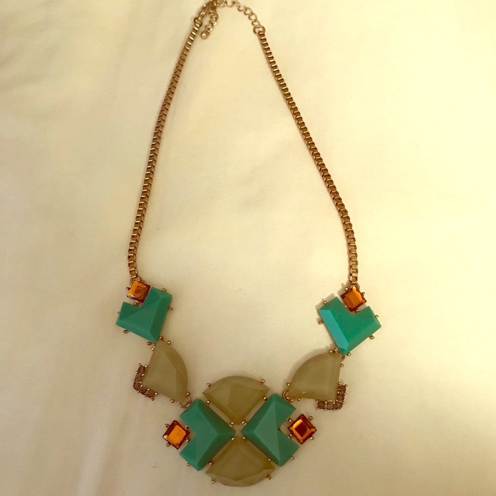 NWOT Turquoise, orange, and beige necklace